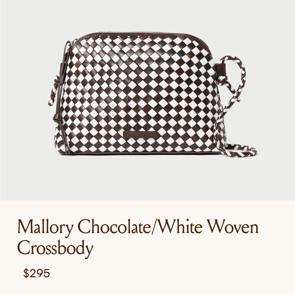 Loeffler Randall Mallory Woven Crossbody - Chocoate / White